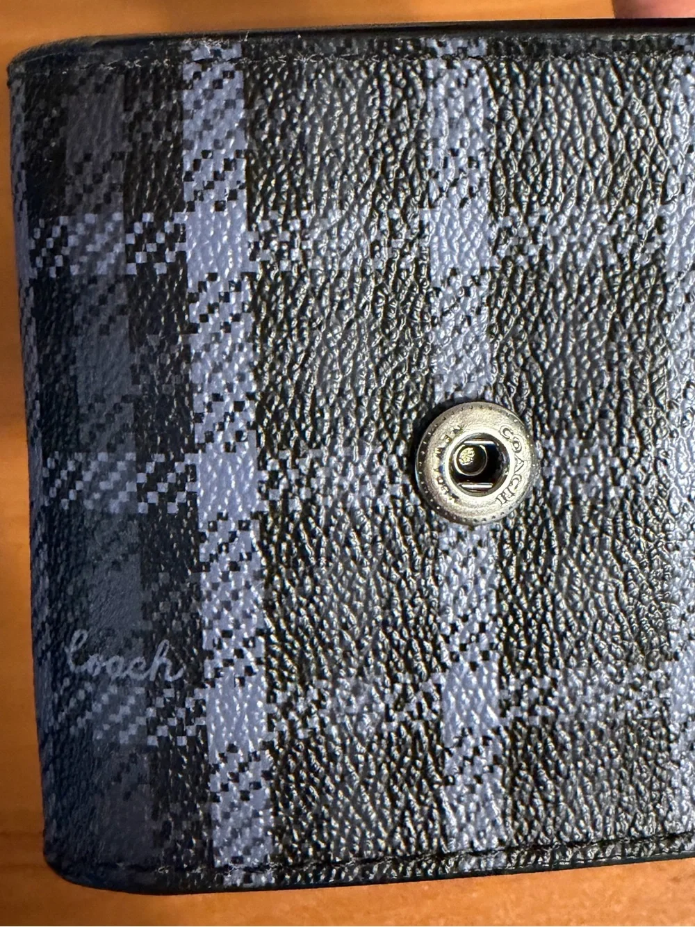 COACH Men's Grooming Travel Kit with Blue Plaid Case